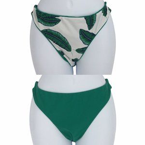Cupshe Reversible Bikini Swim Bottom Green